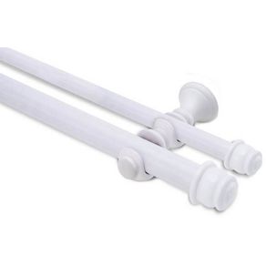 KIT VARÃO ECO EUROPA DUPLO GROSSO 4,00M - 1.1/8 X 3/4/ COR BRANCO - NIAZI BRANCO