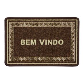 TAPETE BOUCLE BEM VINDO 0,40 X 0,60 CHOCOLATE