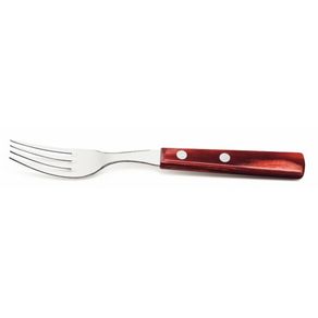 GARFO EM AÇO INOX PARA SOBREMESA CABO VERMELHO (POLYWOOD) (21105/470) - TRAMONTINA