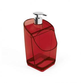 PORTA DETERGENTE VERMELHO TRANSLUCIDO UZ354-VM - UZ UTILIDADES