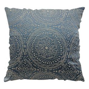 CAPA P/ ALMOFADA AZTECA 0,43 X 0,43 AZUL/DES. 001