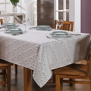 TOALHA MESA DAMASCO 0,78 X 0,78 DES. 001 - NIAZITEX Prata