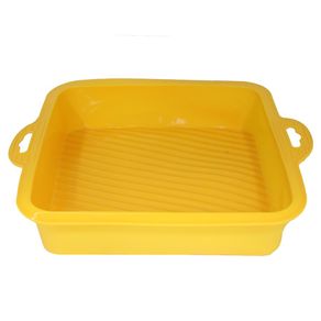 FORMA QUADRADA DE SILICONE AMARELO - NIAZITEX