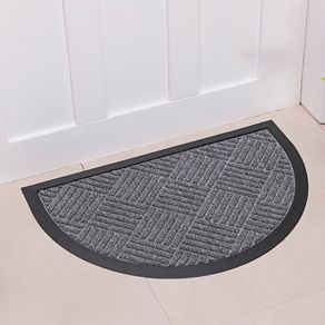 TAPETE PORTA LIMA MEIA LUA 40 X 60 DES. 001/CINZA
