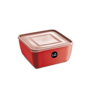 MULTIUSO QUADRADO 1,5L PREMIUM VERMELHO SOLIDO PLASTICO (UZ296-VM)