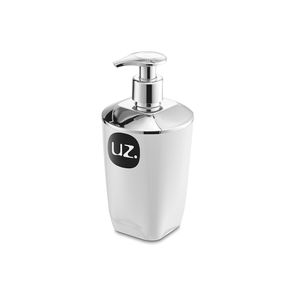 PORTA SABONETE LIQUIDO PREMIUM BRANCO METALIZADO (UZ528-BRMT)