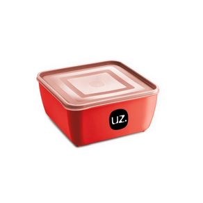 MULTIUSO QUADRADO 0,5L PREMIUM VERMELHO SOLIDO PLASTICO (UZ297-VM)