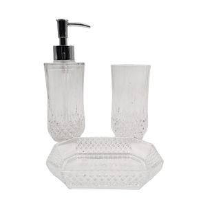 JOGO BANHEIRO 3PCS SCARLET TRANSPARENTE