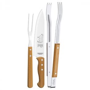 JOGO CHURRASCO INOX 3PC