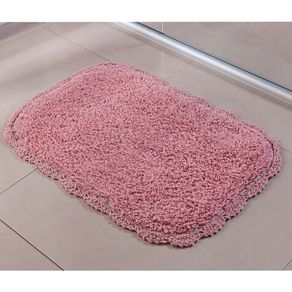 TAPETE BANHEIRO CROCHE 0,40 X 0,60 ROSE/UNICO