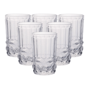 Jogo Copo Vidro Renascence 6pcs X 330ml Transparente