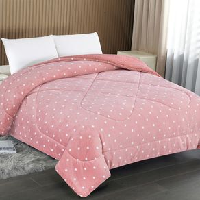 Edredom Capetown Poa Queen 2,20 X 2,40 ROSA / BRANCO