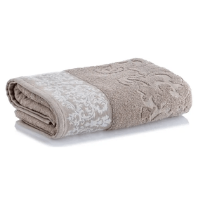 Toalha Rosto Jacquard Medalhao 0,50 X 0,70 BEGE
