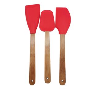 JOGO UTENSILIOS 3PCS BAMBOO E SILICONE