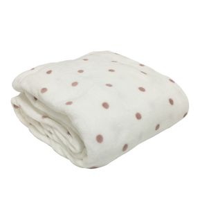 COBERTOR TOQUE DE SEDA POA INFANTIL 0,90 X 1,10 BRANCO/ROSA