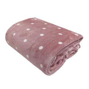 COBERTOR TOQUE DE SEDA POA INFANTIL 0,90 X 1,10 ROSA/BRANCO