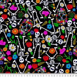 Tecido Tricoline Digital Lg 1,50 Halloween 9017 E376 Halloween 9017 E376
