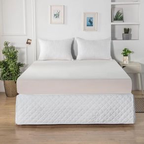 Saia Box Matelasse Casal 1,38 X 1,88 X 0,35 Branco