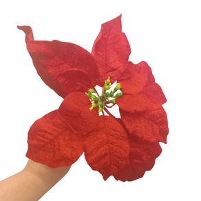 ENFEITE DECORATIVO FLOR 23CM VERMELHO