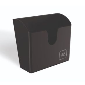 Porta Guardanapo Slim Preto Solido de Plastico (uz418-pr)