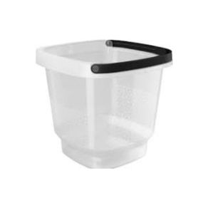 Balde 8,5l Plastico Transparente C/alca Preto Solido