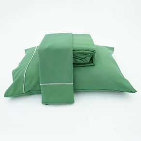 Jogo de Cama Percal Soft 300 Sofisticatto Queen Verde Floresta/unico