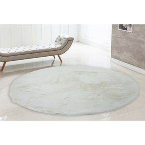 Tapete Pele Bangor 1,80 Redondo Branco/unico