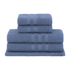 Jogo Banho 5pcs  Vanilla Extra Soft  0,70x1,35 Azul/1136