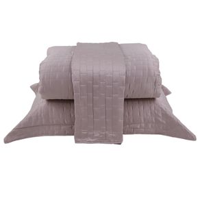 Colcha Paris Acetinada  2,40 X 2,60 Queen Rose