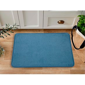 Tapete Multiuso Chenille 45 X 70 Azul/unico