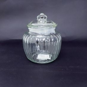 Pote Vidro Canelado 550ml Unico