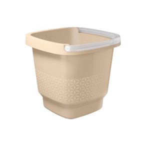 Balde 8,5l Plastico Capuccino C/alca Transparente(uz412-cap