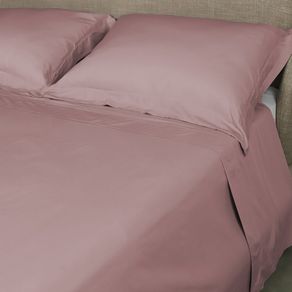 Jogo de Cama 230 Fios Bamboo Hotel Liso Casal Rose/unico
