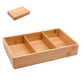 Organizador Bamboo 3 Partes 24,5x 15,5x 4,3cm Unico