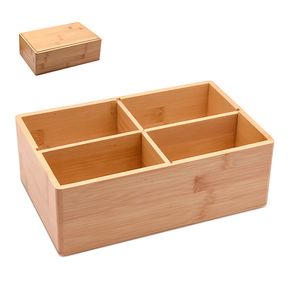 Organizador Bamboo 4 Partes 24,5x 15,5x 8,3cm Unico