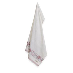 Toalha Rosto Yuna 0,48 X 0,80 Branco 01/rosa Verde 24