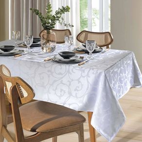 Toalha Mesa Jac Requinte Ii 1,40x1,40 Tj-6205 Branco