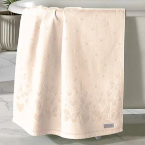 Toalha Lavabo Velour Romance Liso 30cmx45cm Bege 6623/unico