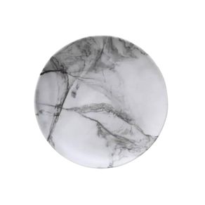 Prato Sobremesa Melamina 20cm Marmore/unico