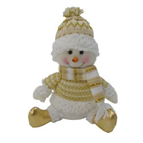 Boneco de Neve Sentado Petesburgo 19x11x23cm Unico/unico Boneco de Neve Sentado Petesburgo 19x11x23cm