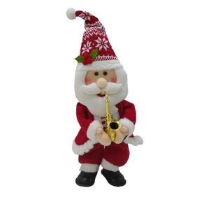 Papai Noel C/ Saxofone Musica e Movimento 47x20x15cm Unico/unico Papai Noel C/ Saxofone Musica e Movimento 47x20x15cm