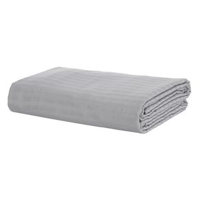 Capa P/ Duvet Stripe 300 Fios 100% Alg 2,60 X 2,40 Prateado/unico