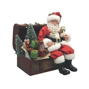 Papai Noel Bau Tesouro Decorativo 20cm