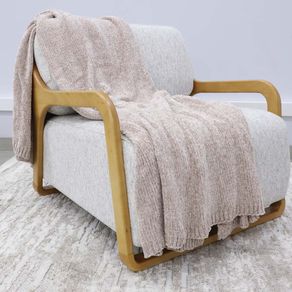 Manta Croche Valencia 1,30 X 1,70 Bege/unico