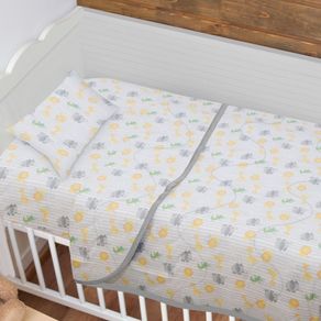 Jogo de Cama 100%algodao Baby Selva Verde
