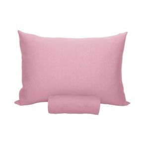 Jogo de Cama Liso King Rosa Cravo