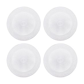 Jogo Americano Pvc Real 38cm Redondo 4pcs 001/prata