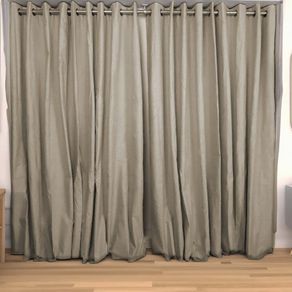 Cortina Blackout 100% Linen 5,40x 2,60 Areia