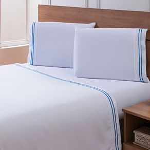 Jogo de Cama Percal Soft 300 Basics Casal INDIGO
