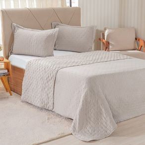Colcha Plisse 2,20 X 2,40 Casal Manteiga